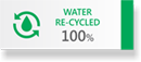 WATER RE-CYCLED 100%